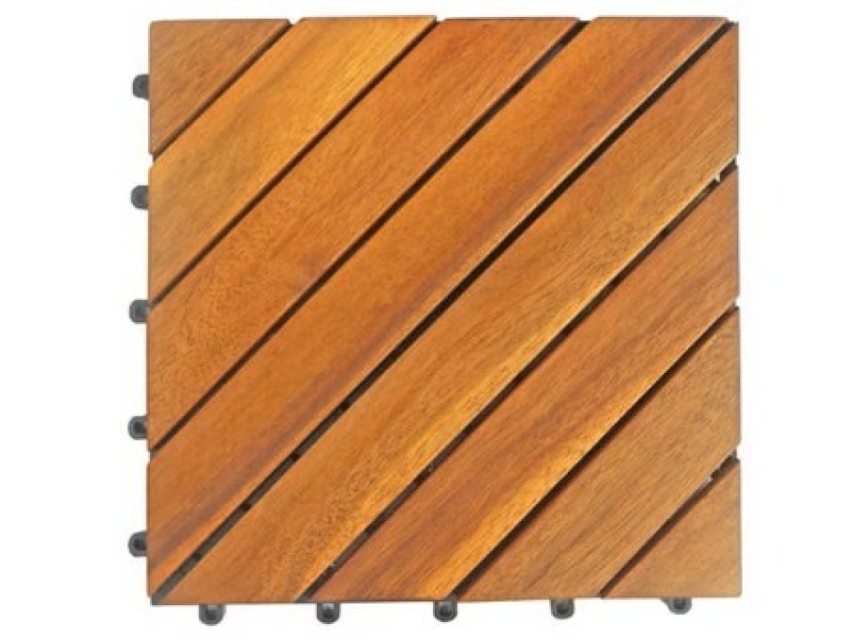Elite Acacia Wood Deck Tile - Interlocking Outdoor Flooring Solution