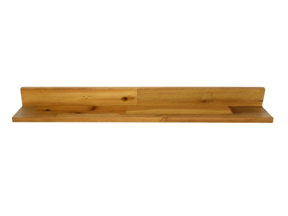 Premium L-Shaped Acacia Wood Wall Shelf - Versatile Floating Storage