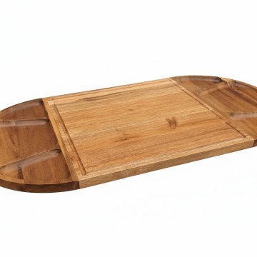 The Acacia Grand Banquet Serving Board with Compartments - Premium Hardwood Kitchenware