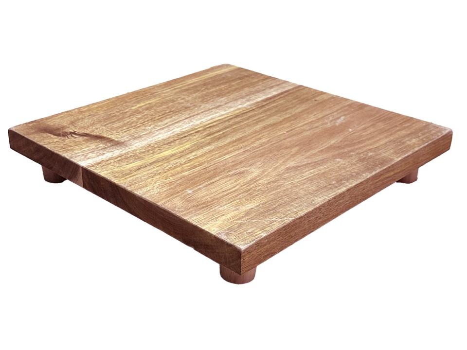 Premium Acacia Wood Serving Riser - Durable & Versatile Display Board