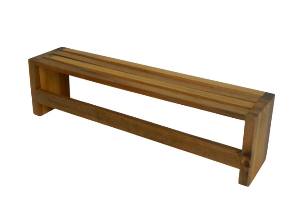 Premium Acacia Wood Wall-Mounted Bath Shelf - Durable Bathroom Storage Solution