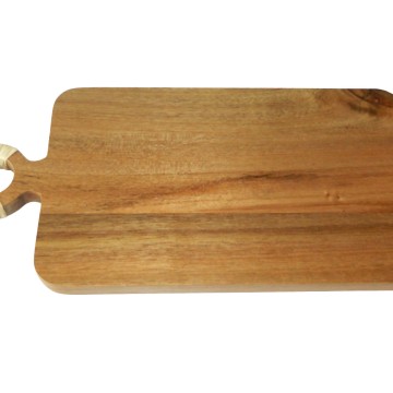 Acacia Wood Serving Board with Rattan Handle - Premium Kitchenware