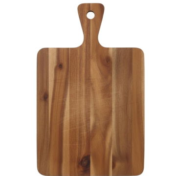 Rustic Acacia Wood Charcuterie Board with Handle - Premium Serving Platter