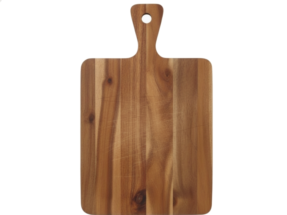 Rustic Acacia Wood Charcuterie Board with Handle - Premium Serving Platter