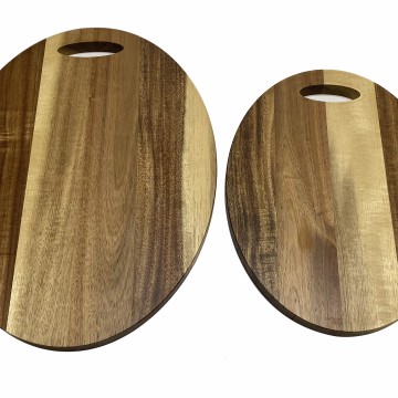 Acacia Wood Charcuterie Board Set with Integrated Handles - Premium Kitchenware
