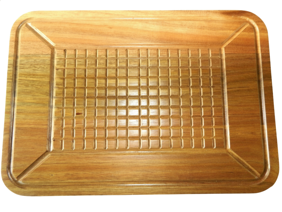 Superior Acacia Wood Chopping Board with Juice Grooves - Durable Kitchenware