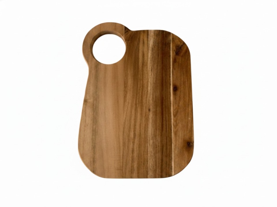 Superior Acacia Wood Cutting Board with Ergonomic Handle - Durable Kitchenware