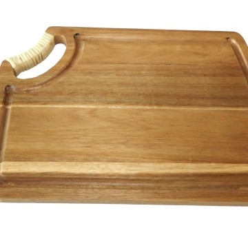 First-rate Acacia Wood Cutting Board with Juice Groove & Handle - Durable Kitchenware Supplier