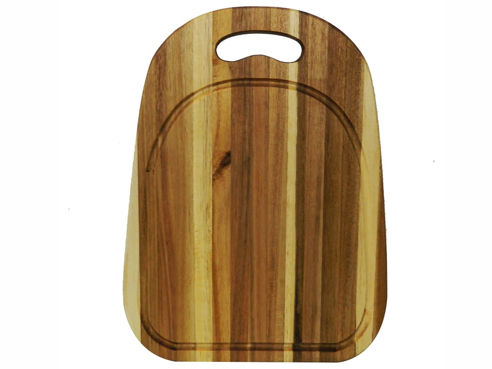 Acacia Wood Cutting Board with Juice Groove - Kitchen Essential