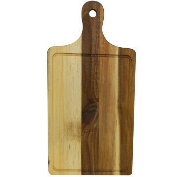 Acacia Wood Cutting Board with Juice Groove and Handle - Durable Kitchen Essentials