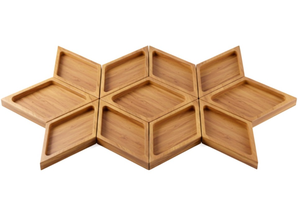 Acacia Wood Modular Serving Tray - Versatile & Sustainable Kitchenware