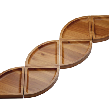 Premium Acacia Wood Modular Serving Trays - Versatile & Sustainable Tableware