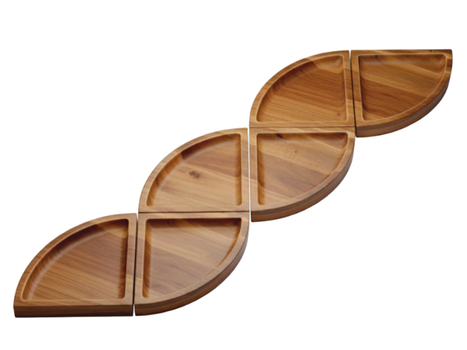 Premium Acacia Wood Modular Serving Trays - Versatile & Sustainable Tableware