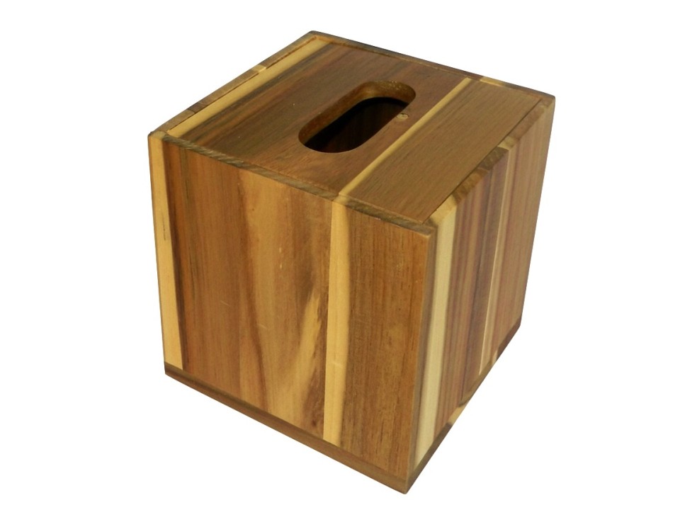 Premium Acacia Wood Napkin Holder - Durable & Stylish Tissue Box Cover
