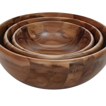 Acacia Wood Salad Bowl Set - Sustainable Kitchenware Solutions