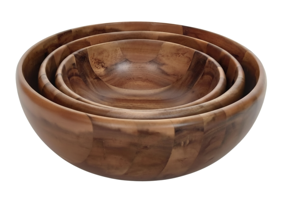 Acacia Wood Salad Bowl Set - Sustainable Kitchenware Solutions