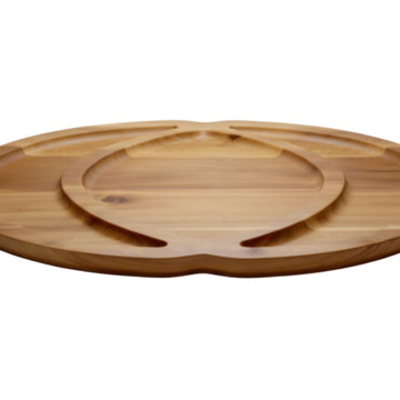 Premium Acacia Wood Oval Carving & Serving Platter - Sustainable Kitchenware