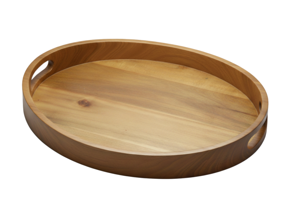 High-end Acacia Wood Serving Tray with Handles - Eco-friendly Kitchenware