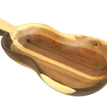 Acacia Wood Serving Platter with Organic Shape - Sustainable Kitchenware