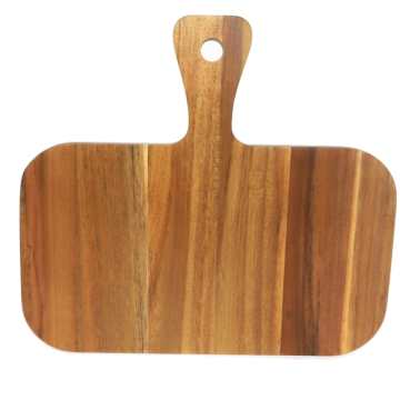 Acacia Wood Charcuterie & Cutting Board with Handle - Contemporary Kitchenware