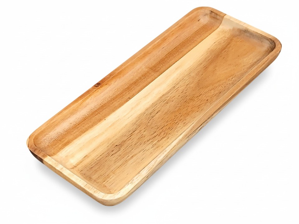 Rectangular Acacia Wood Serving Platter - Sustainable Tableware