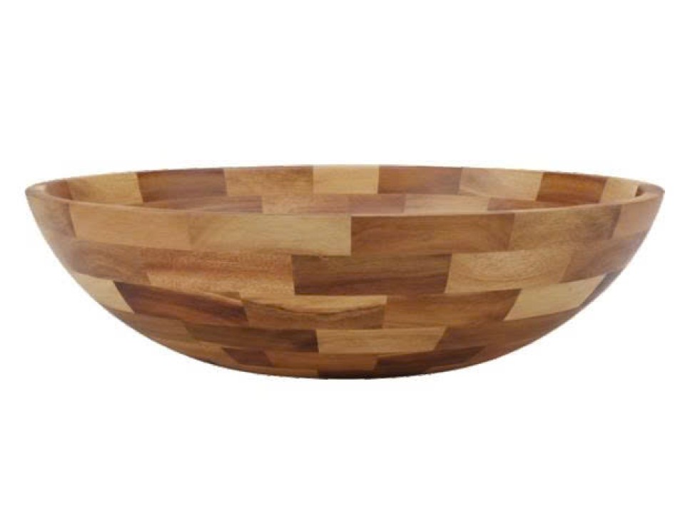 First-rate  Acacia Wood Segmented Salad Bowl - Durable Dining Essential