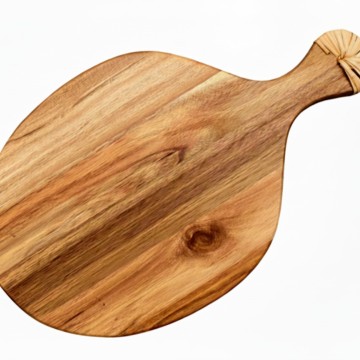 Premium Oval Acacia Wood Serving & Cutting Board with Handle