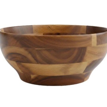 Acacia Wood Segmented Salad Bowl - Handcrafted Durable Kitchenware