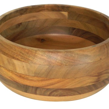 Acacia Wood Salad Bowl - Handcrafted Serving Ware