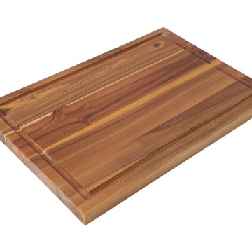 Acacia Wood Cutting Board with Juice Groove - Durable Kitchen Essential