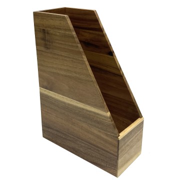 Premium Acacia Wood File Holder - Stylish Desk Organizer