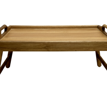 Premium Acacia Wood Foldable Breakfast Bed Tray with Handles - Versatile Home & Hospitality Solutions