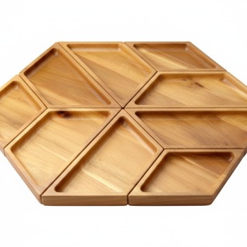 Unique acacia wooden serving platter