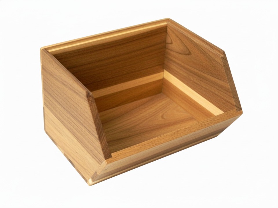 Small Acacia Wood Pantry Bin