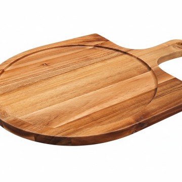 Premium Acacia Wood Pizza & Charcuterie Serving Board - Versatile Entertaining Platter