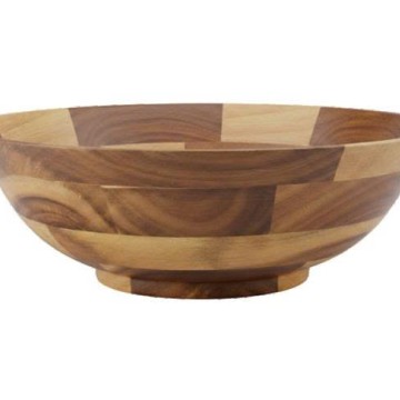 Premium Acacia Wood Salad Bowl - Handcrafted Durable Servingware