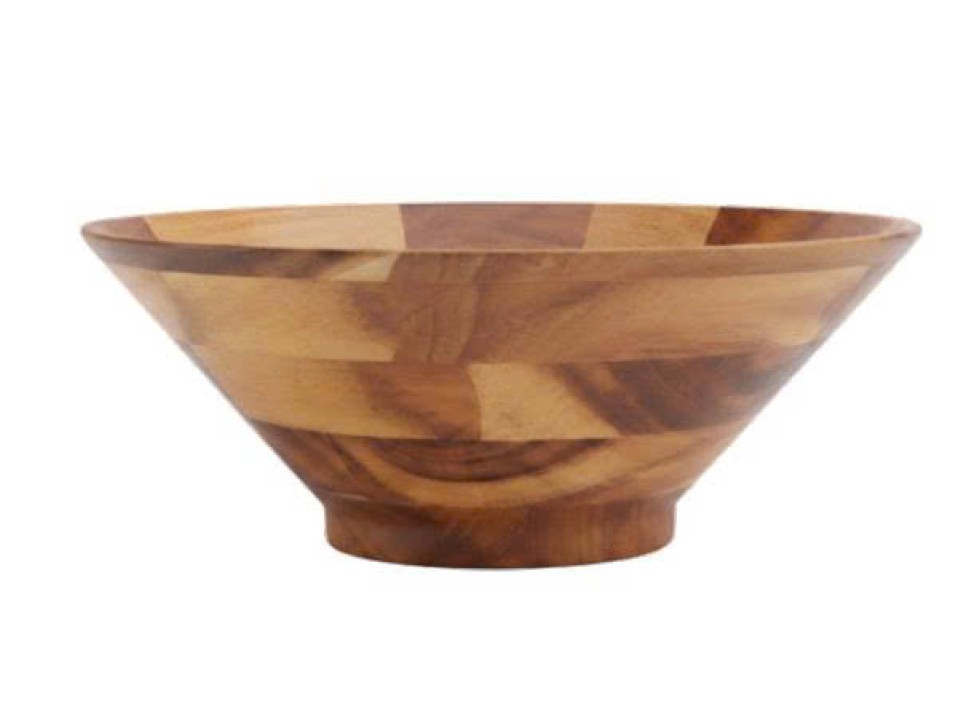 Mastercrafted Acacia Wood Salad Bowl - Handcrafted Natural Tableware