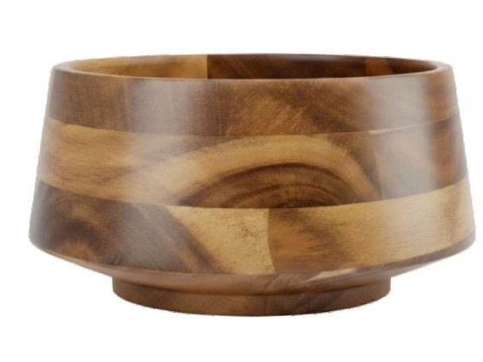Acacia Wood Serving Bowl - Handcrafted Natural Kitchenware Wholesale