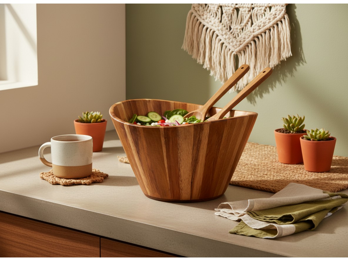 Acacia Wood Serving Bowls - Vietnam Wholesale | US & EU Market