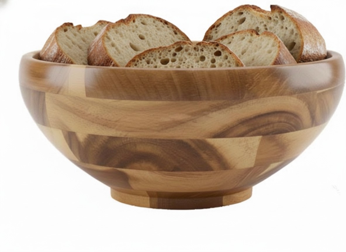 Acacia Wood Serving Bowl | Durable Kitchenware | USA & EU