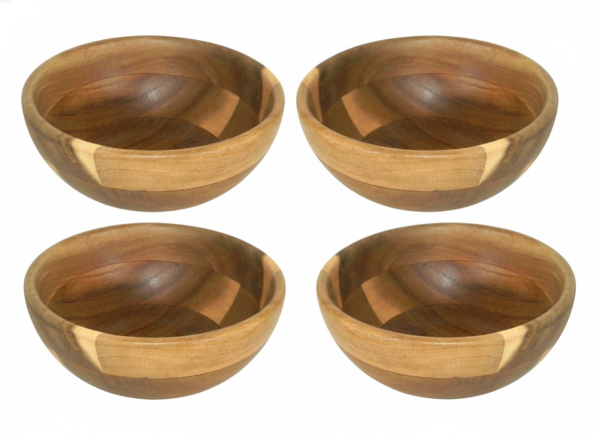Exquisite Acacia Wood Bowl Set | Eco-Friendly Kitchenware US/EU