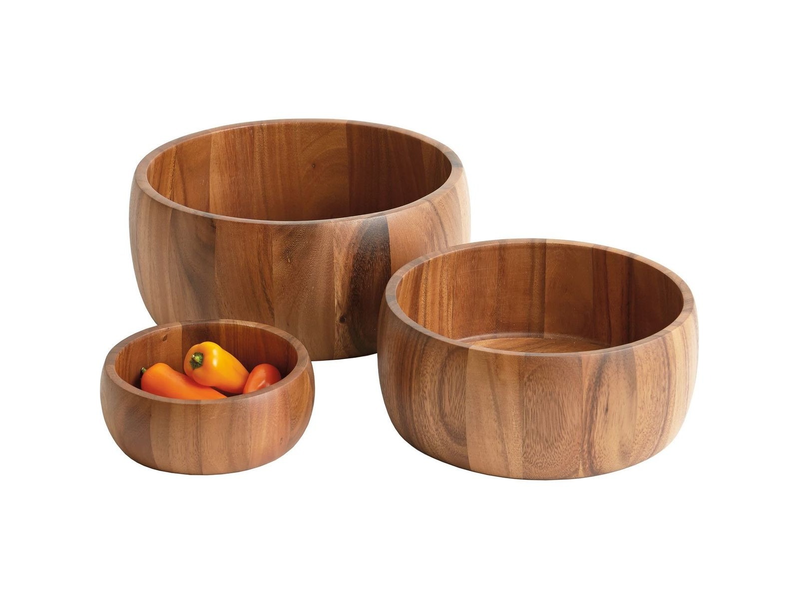 Acacia Wood Serving Bowls - Sustainable Kitchenware | US & EU