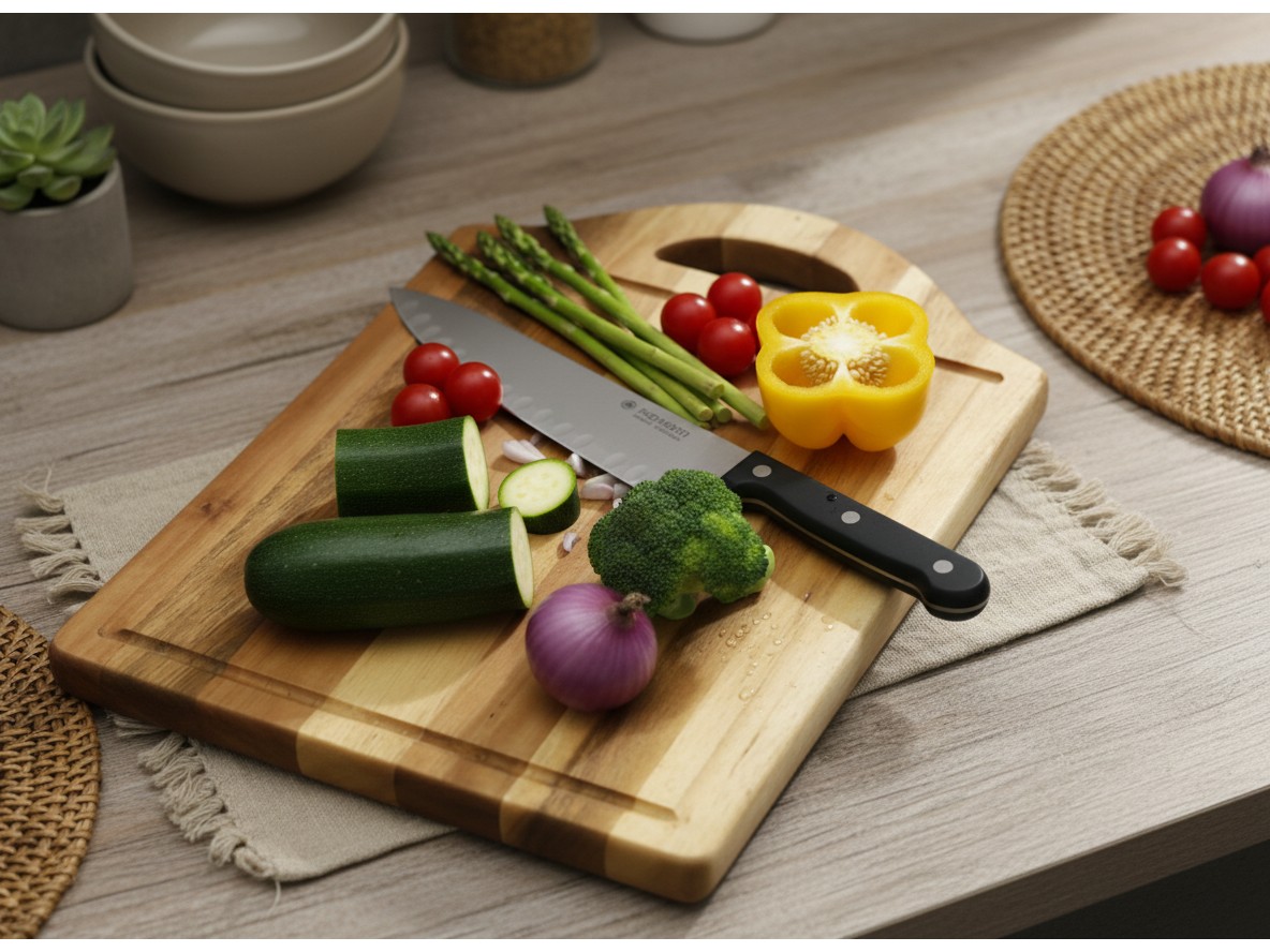 Acacia Wood Cutting Board - Durable Kitchenware | US & EU
