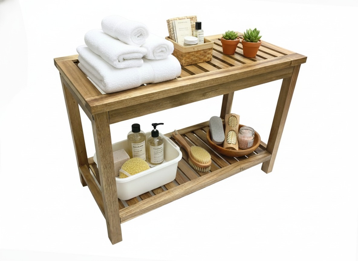Acacia Wood Bath Bench & Shower Seat - US & EU Wholesale