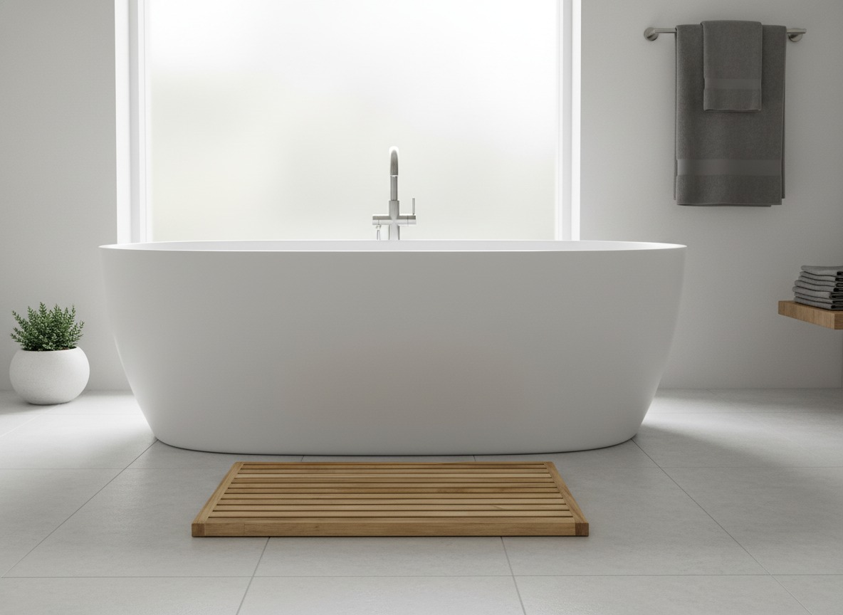 Acacia Wood Bath Mat | Premium & Durable for US & EU Bathrooms