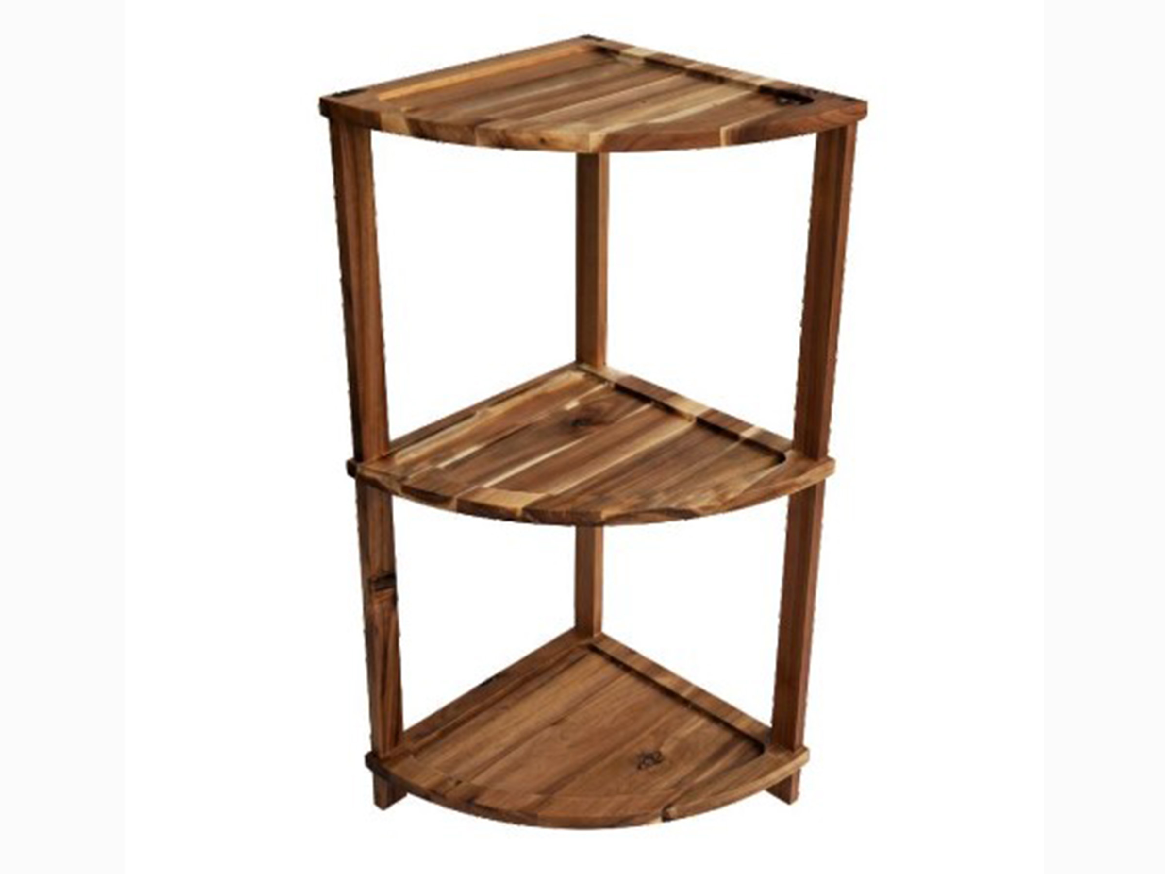 Acacia Wood 3-Tier Corner Bath Rack | US & EU Wholesale