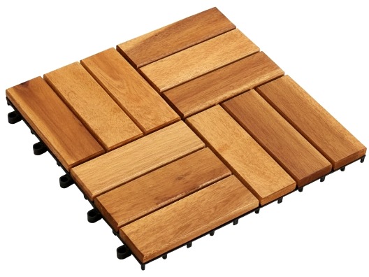 Superior Acacia Interlocking Deck Tiles - Outdoor Flooring US & EU