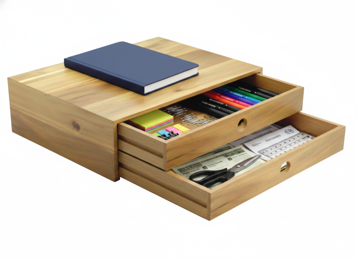 Acacia Wood Desk Organizer | Wholesale US & EU | Vietnam