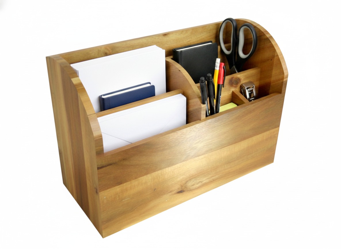 Premium Acacia Wood Mail Sorter for Organized Workspaces