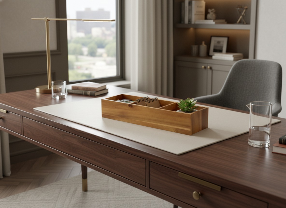 Acacia Wood Divided Organizer - Desk & Home Storage | USA & EU